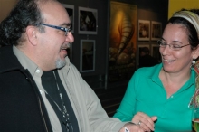 Il regista e produttore Miguel Mato con la produttrice del film "El cayo de la muerte"